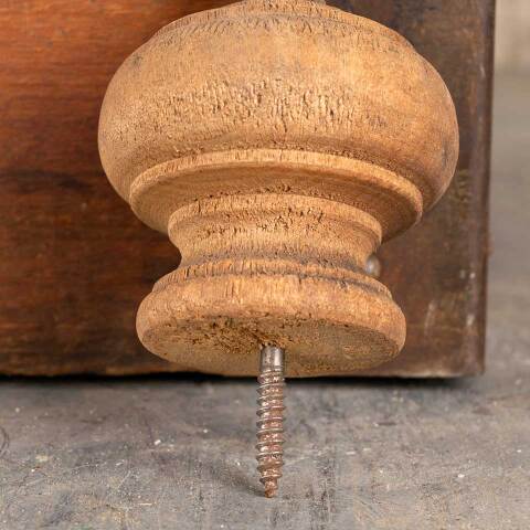 #47568 Salvaged Antique Turned Wood Finial image 2