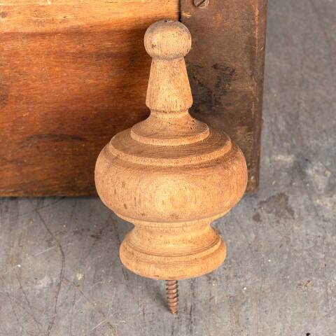 #47568 Salvaged Antique Turned Wood Finial image 4