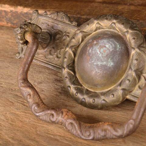 #47591 Antique Brass Furniture Drawer Bail Pulls image 3