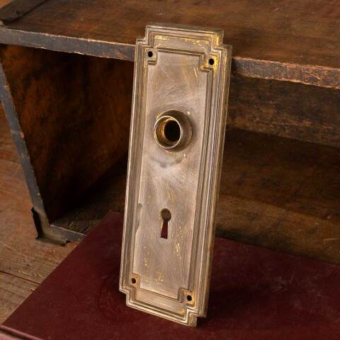 #47622 Arts & Crafts Doorknob Backplate Hardware image 3