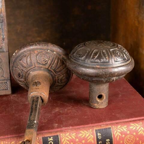 #47628 Antique Cast Iron Lockwood Door Hardware image 8