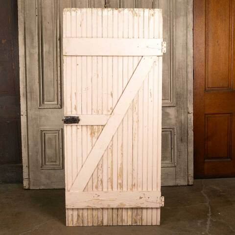 #47719 32x71 Antique Painted Beadboard Barn Door image 5