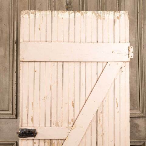 #47719 32x71 Antique Painted Beadboard Barn Door image 6