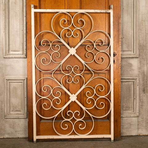#47737 Salvaged Vintage Wrought Iron Window Panel image 6