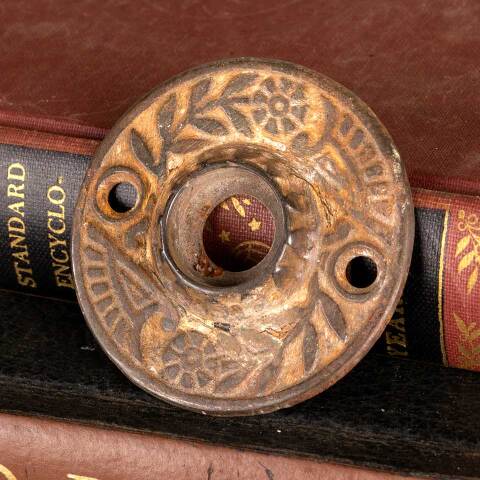 #47794 Antique Ornate Cast Iron Doorknob Rosette image 2