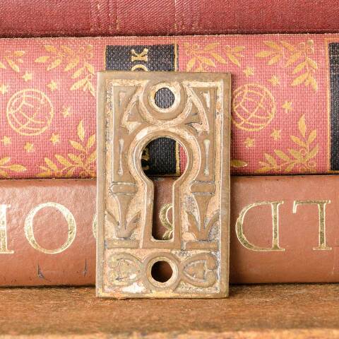 #47819 Antique Bronze Door Keyhole Escutcheon image 2
