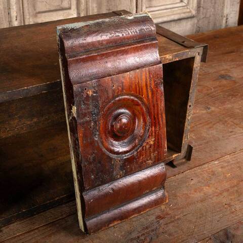 #47865 Salvaged Antique Wood Rosette Trim Block image 5