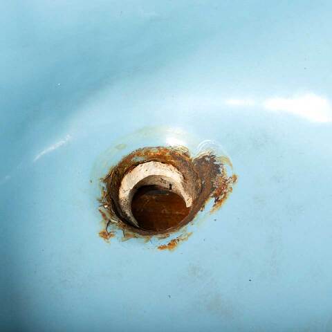 #47908 Vintage Blue Round Drop-In Bathroom Sink image 7