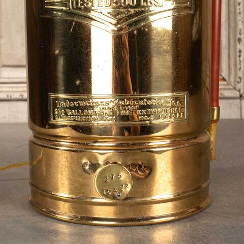 #47924 Antique Brass Fire Extinguisher Lamp image 5