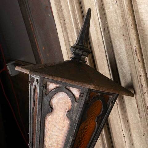 #47926 Antique Cast Iron Exterior Sconce Light Fixture image 2