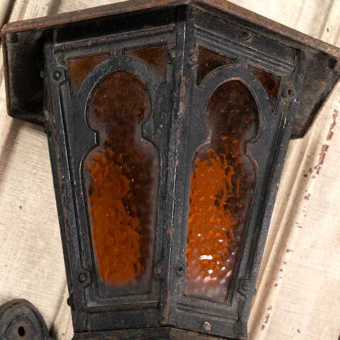 #47926 Antique Cast Iron Exterior Sconce Light Fixture image 3