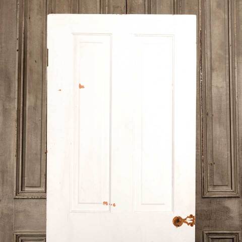 #47960 30x77 Antique Wood 4 Panel Interior Door image 2