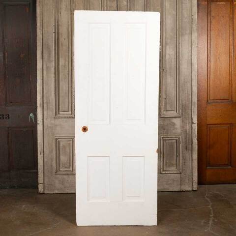 #47960 30x77 Antique Wood 4 Panel Interior Door image 4