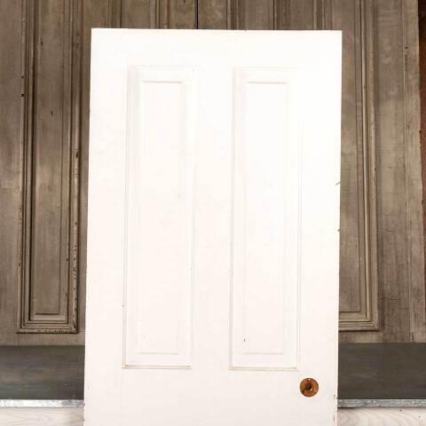 #47963 30x77 Antique 4 Panel Wood Interior Door image 2