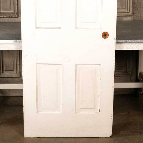 #47963 30x77 Antique 4 Panel Wood Interior Door image 3