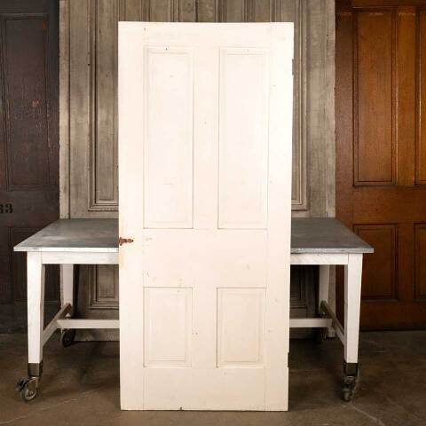 #47967 32x79 Antique 4 Panel Wood Interior Door image 4