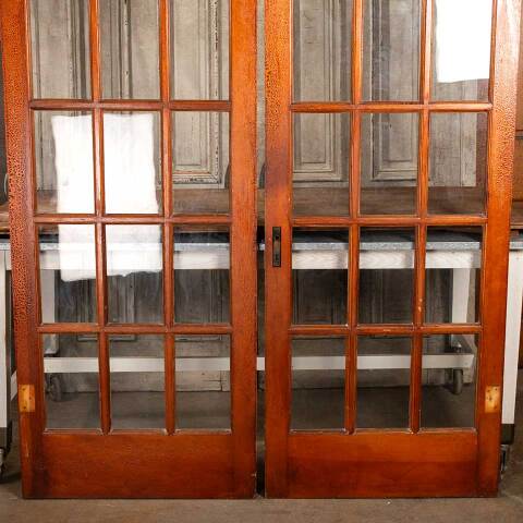 #47973 60x79 Antique 15 Lite Interior French Doors image 3