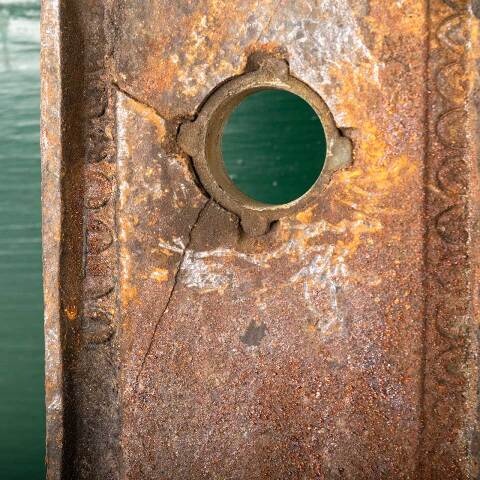 #47984 Antique Ohio Statehouse Doorknob Backplate image 5