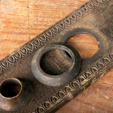 #47988 Antique Ohio Statehouse Doorknob Backplate image 7