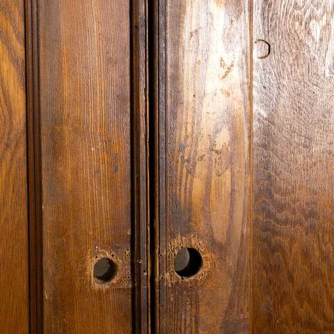 #48065 60x83 Antique Oak 2 Panel Pocket Doors image 2