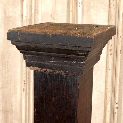 #48073 Antique Oak Fireplace Mantel Columns image 3