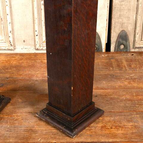 #48073 Antique Oak Fireplace Mantel Columns image 5