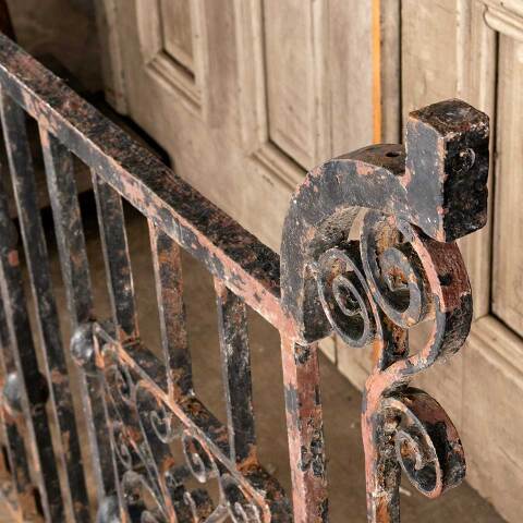 #48088 Salvaged Antique Wrought Iron Railing image 8