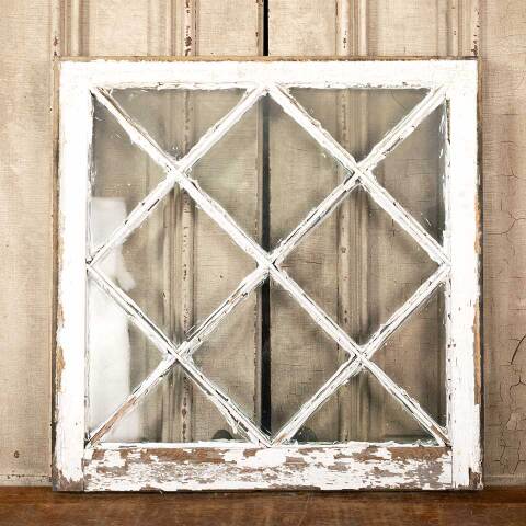 #48090 Salvaged Antique Divided Lite Wood Window image 4