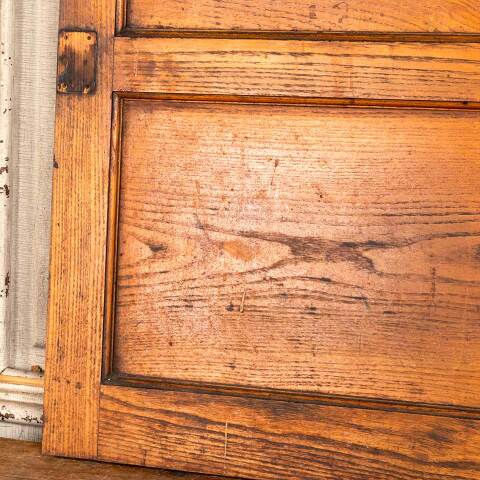 #48093 Salvaged Antique 2 Panel Oak Cabinet Door image 3