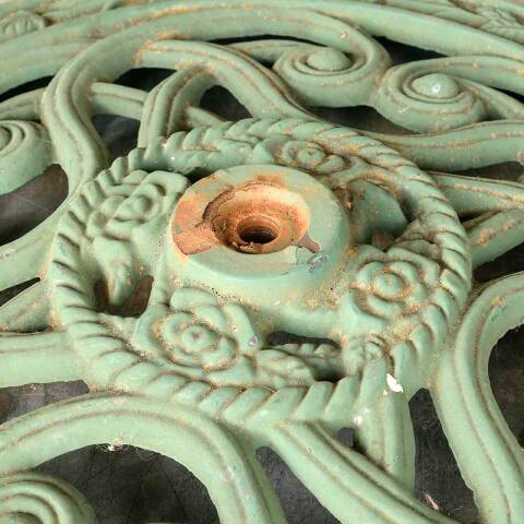 #48103 Salvaged Ornate Round Cast Iron Base image 3