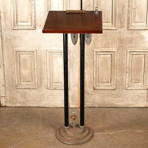 #48123 Antique Metal & Wood Registry Podium Stand image 8