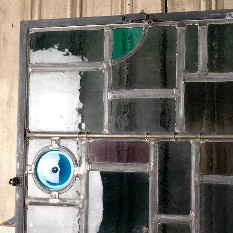 #48129 23x31 Vintage Stained Glass Window Panel image 7