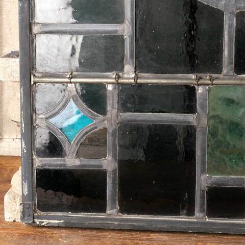 #48131 23x31 Vintage Stained Glass Window Panel image 6