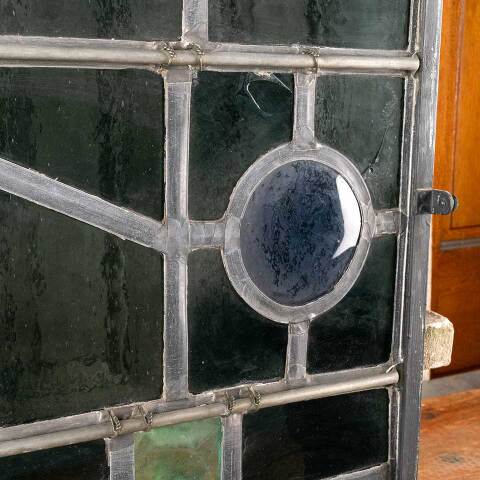 #48131 23x31 Vintage Stained Glass Window Panel image 8