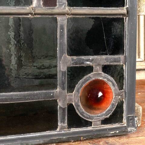 #48132 23x31 Vintage Stained Glass Window Panel image 8