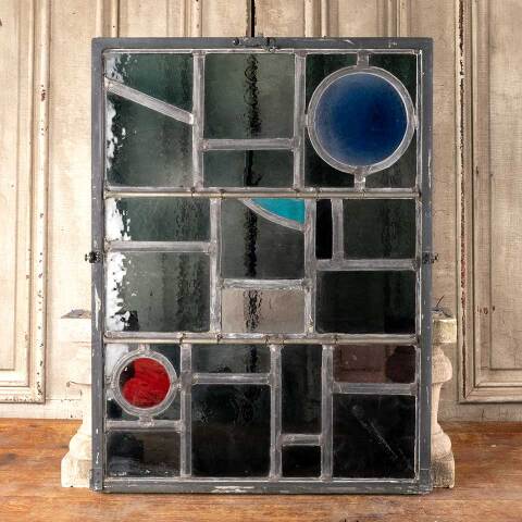 #48134 23x31 Vintage Stained Glass Window Panel image 5