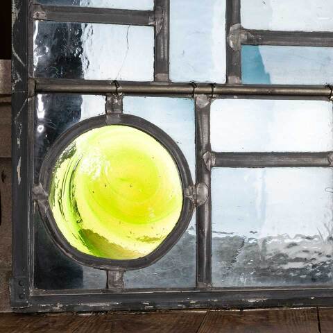 #48135 23x31 Vintage Stained Glass Window Panel image 6