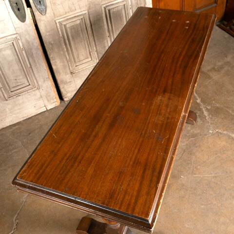 #48154 Antique Walnut Trestle Table image 7