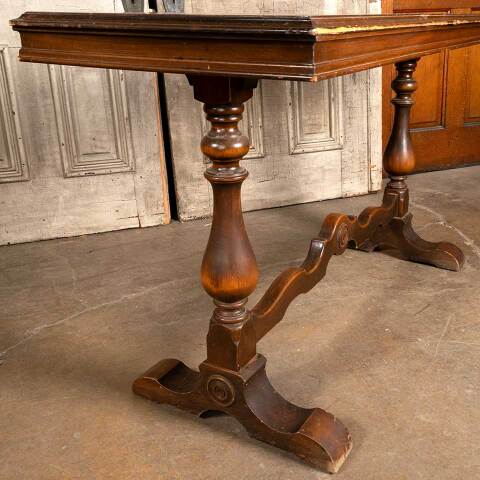 #48154 Antique Walnut Trestle Table image 3