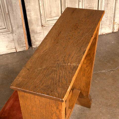 #48162 Antique Oak Church Kneeler Prayer Bench image 7