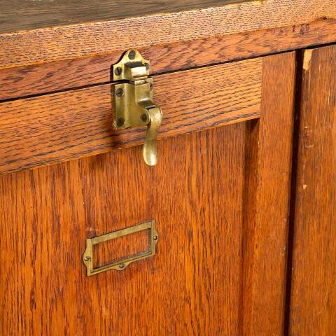 #48264 Vintage Oak Sample Storage Cabinet image 3