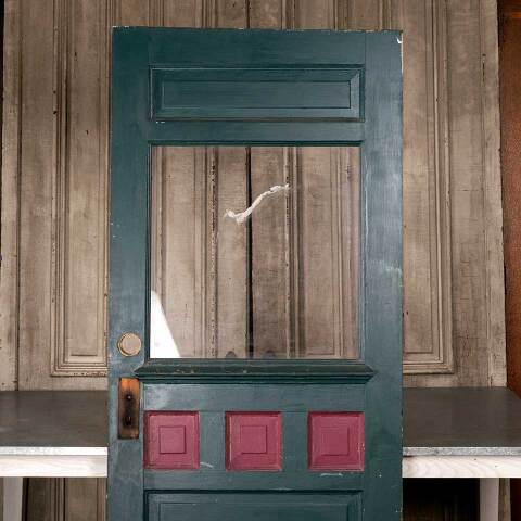 #48265 32x79 Antique Half Lite Wood Entry Door image 2