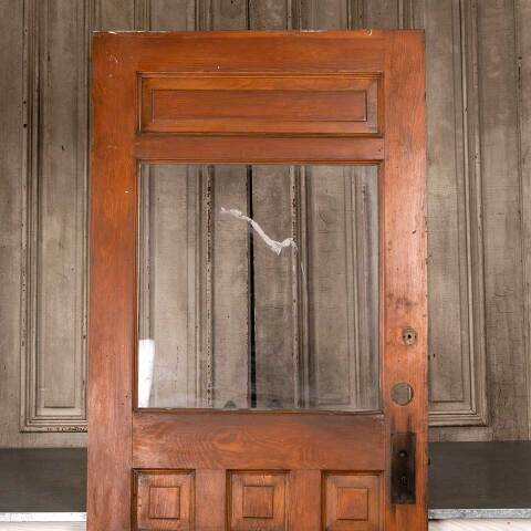 #48265 32x79 Antique Half Lite Wood Entry Door image 6