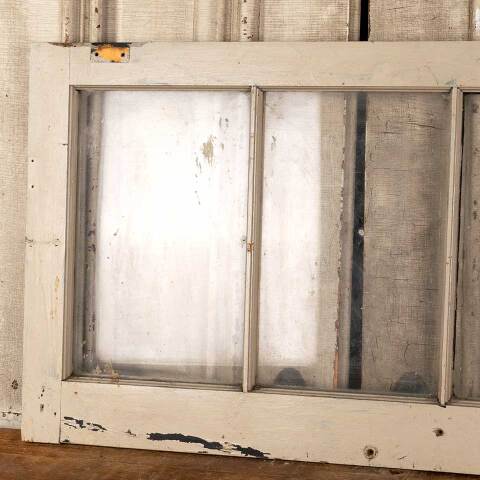 #48266 Antique Divided Lite Wood Transom Window image 2