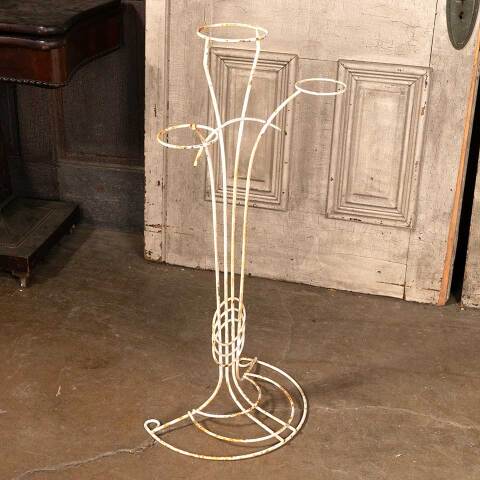 #48267 Vintage Metal Wire Pot Holder Plant Stand image 7