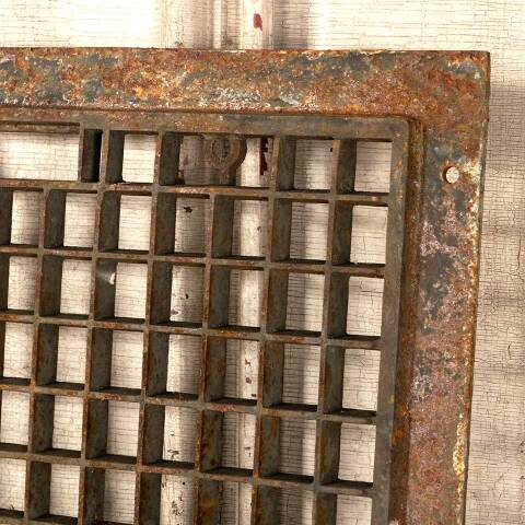 #48299 16x18 Cast Iron Heat Grate Floor Vent Cover image 4