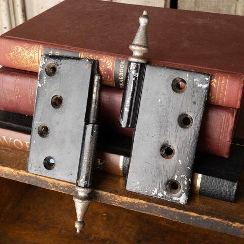 #48325 Antique 4" x 4 1/2" Left Lift Off Door Hinge image 5