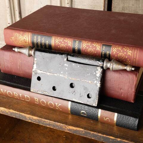 #48325 Antique 4" x 4 1/2" Left Lift Off Door Hinge image 6