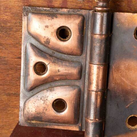 #48326 Antique Japanned Offset Door Hinges image 4