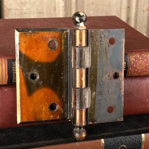 #48327 Antique Japanned Offset Door Hinge Hardware image 4